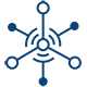 IoT Device Management - dark blue geometric design icon