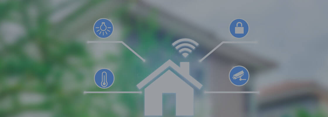 technical illustration of smart home technology