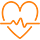 heart monitor orange icon