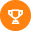 orange winner cup icon